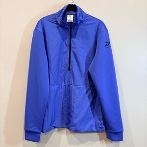 Reebok Electric Blue Half-Zip Performance Pullover Size Large